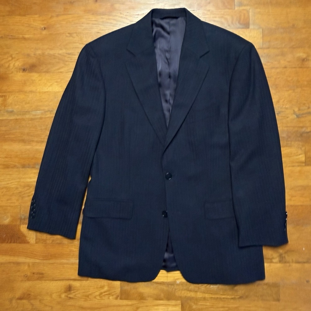 Brooks Brothers 346 Blazer Men 38S Black‎ Herringbone Wool Stretch Suit Jacket